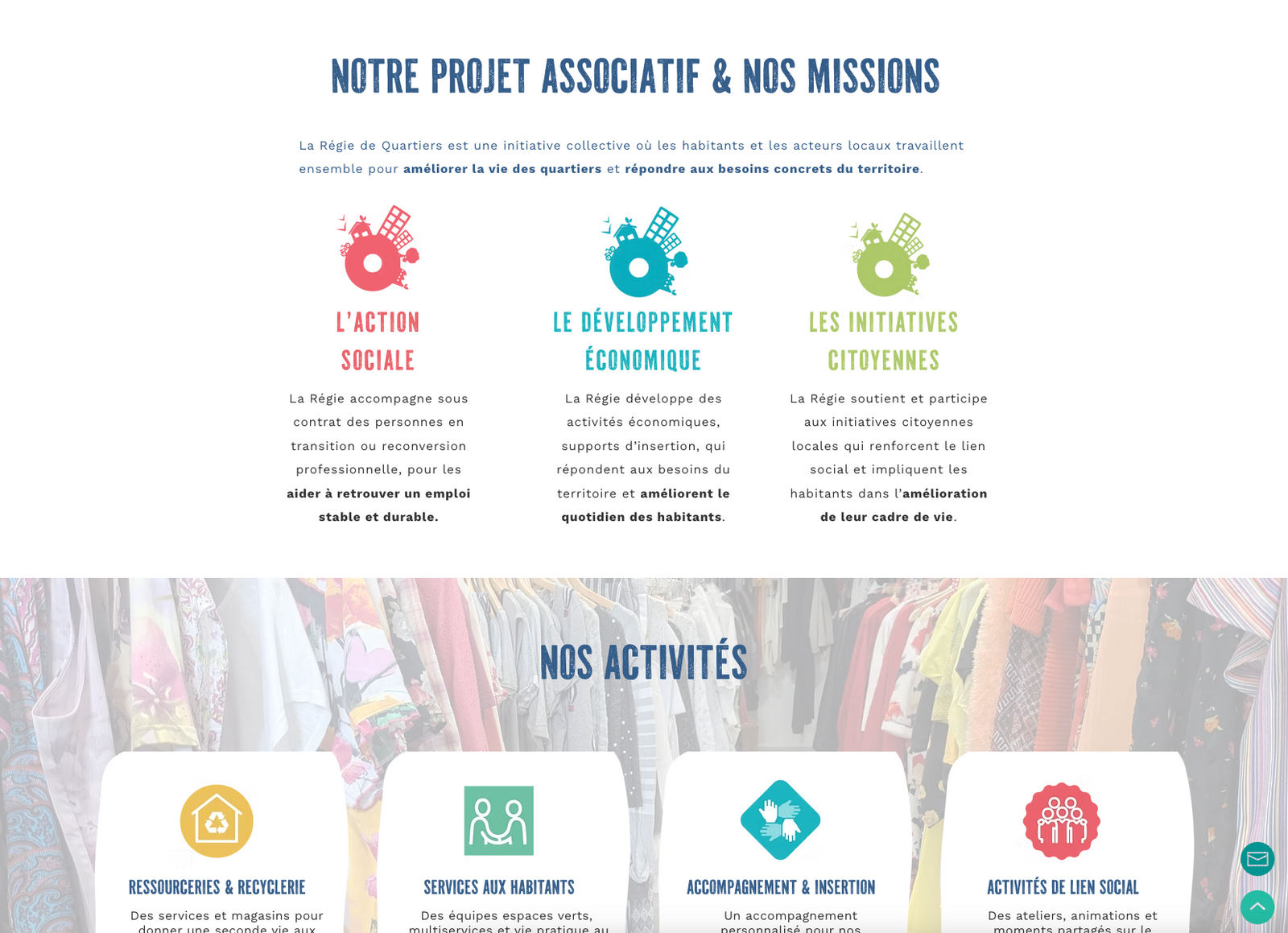 Le site de Régie de Quartiers de Vendôme